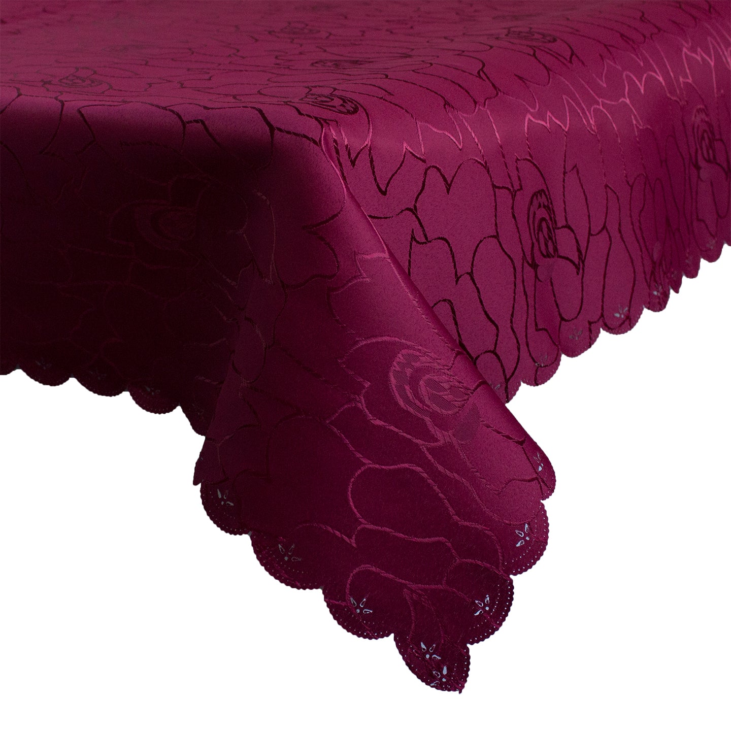 130x260cm Eckig Damast Tischdecke mit Silver