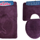 3-Teiliges Badgarnitur: 85x55 cm Delfin-Design Badematte und Hängendes WC-Set